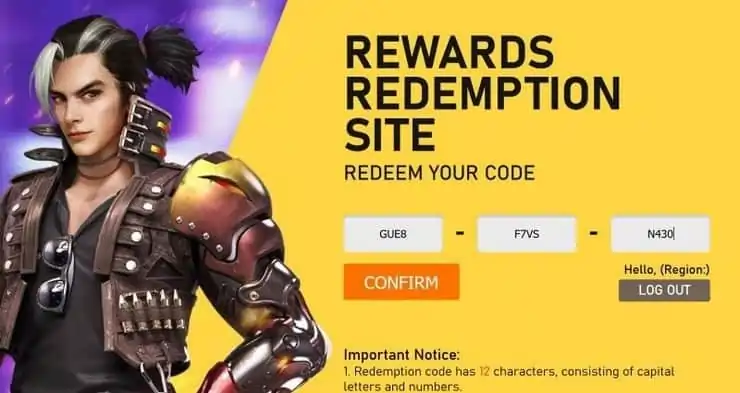 Redeem Codes for Garena Free Fire Max - August 20, 2023